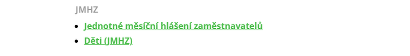 Nové sestavy pro JMHZ&nbsp;s údaji z ročního zúčtování, měsíčních slev (prohlášení poplatníka) a informacemi o vyživovaných dětech