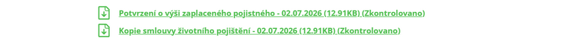 příznak „Zkontrolováno“ u dokumentů v žádosti včetně data jejich nahrání